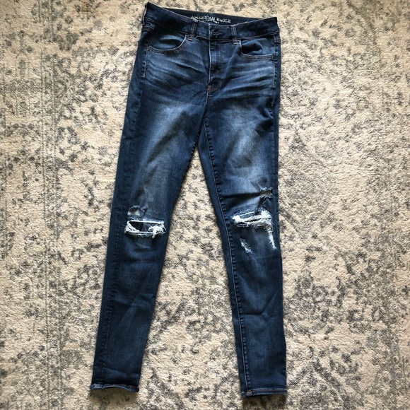American Eagle Outfitters Denim - American Eagle Distressed Skinny Jeans 10 LONG